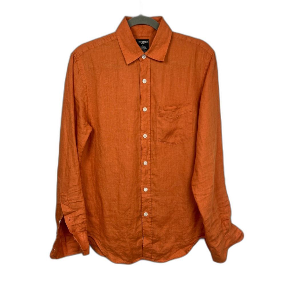 Todd Snyder Orange Casual Button Down Shirt